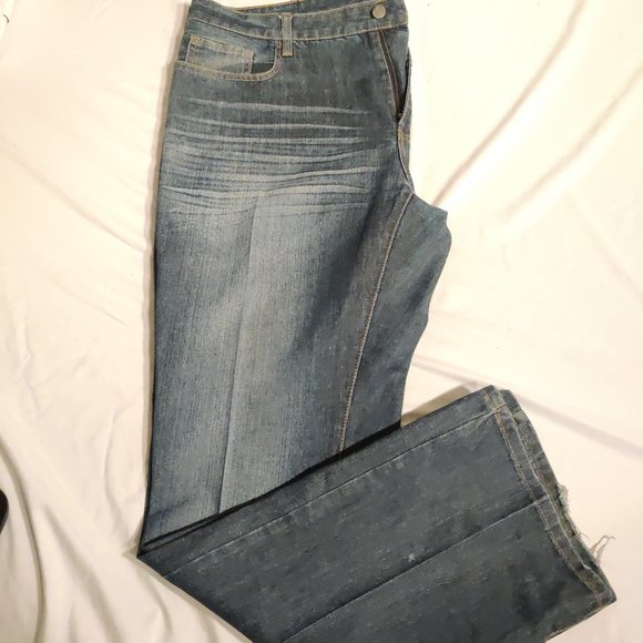 Kenneth Cole Reaction Bootcut 38/32  Blue B  Jeans - Picture 1 of 8